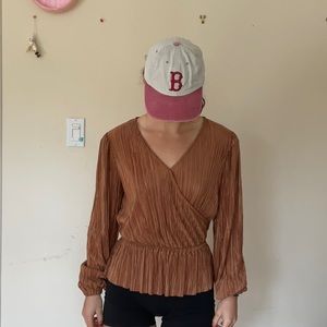 Coffee Brown V-neck Tunic